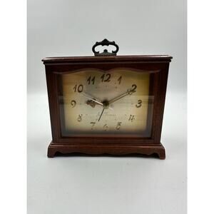 Vintage Wooden Seth Thomas Electric Alarm Clock Lorraine SS7-S Tested and Works